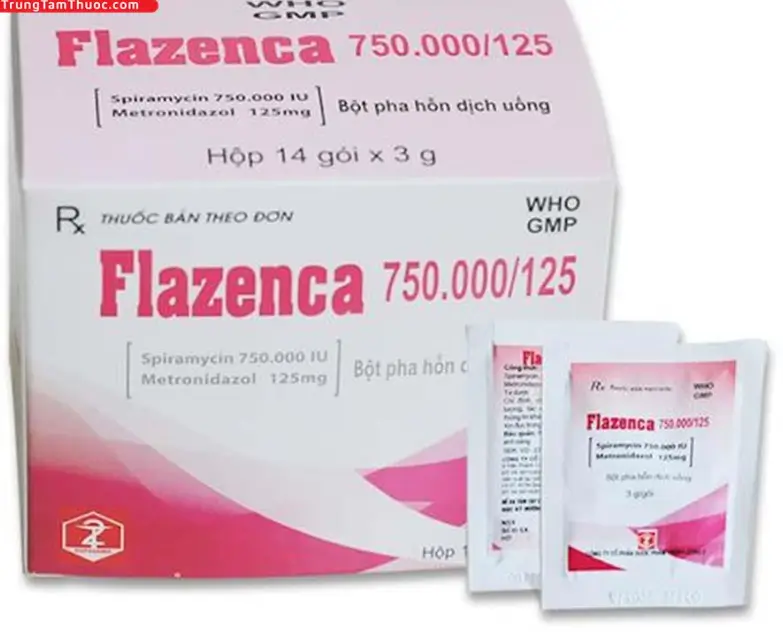 Flazenca 750.000/125 được sử dụng trong điều trị nhiễm trùng răng miệng