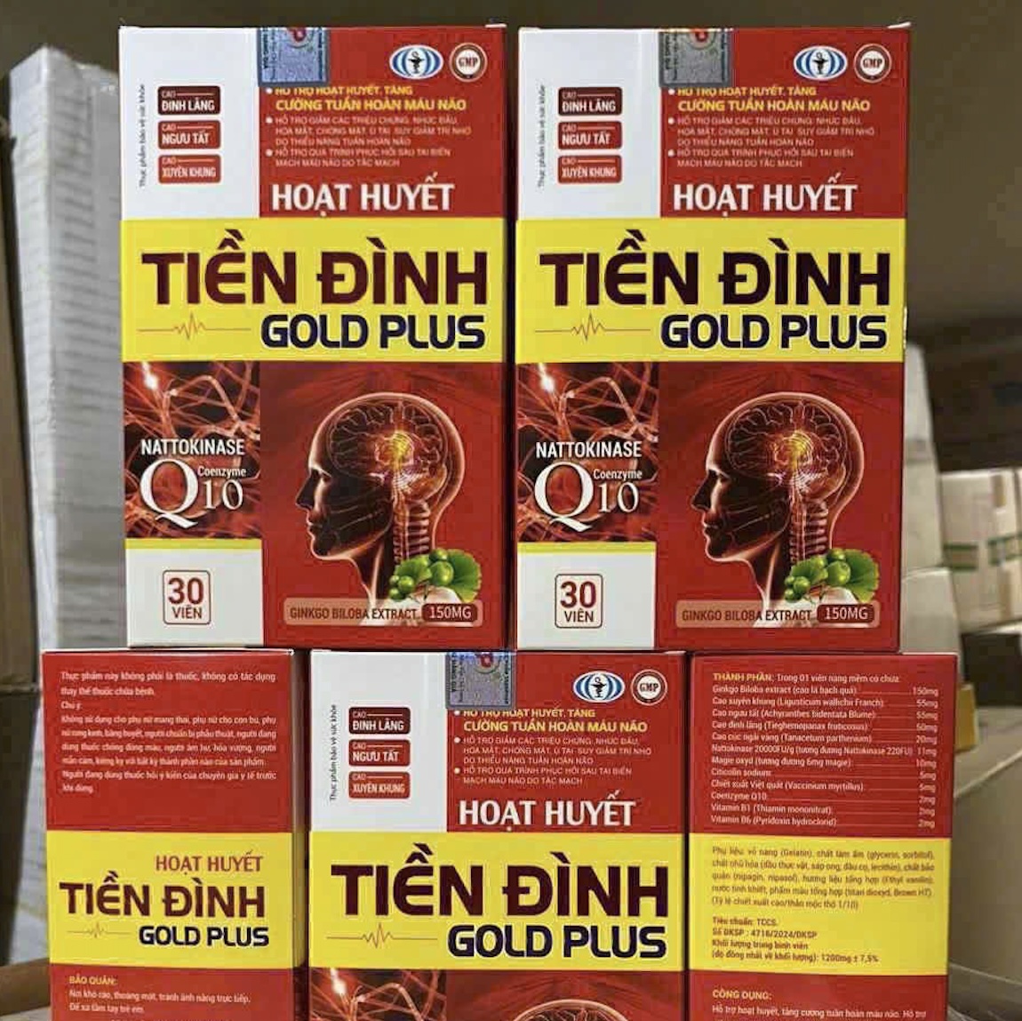 Hoạt huyết Tiền đình Gold Plus tăng cường tuần hoàn máu não