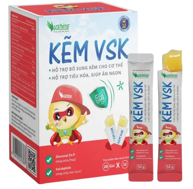 Kẽm VSK – Tăng đề kháng, giúp ăn ngon, tiêu hóa tốt