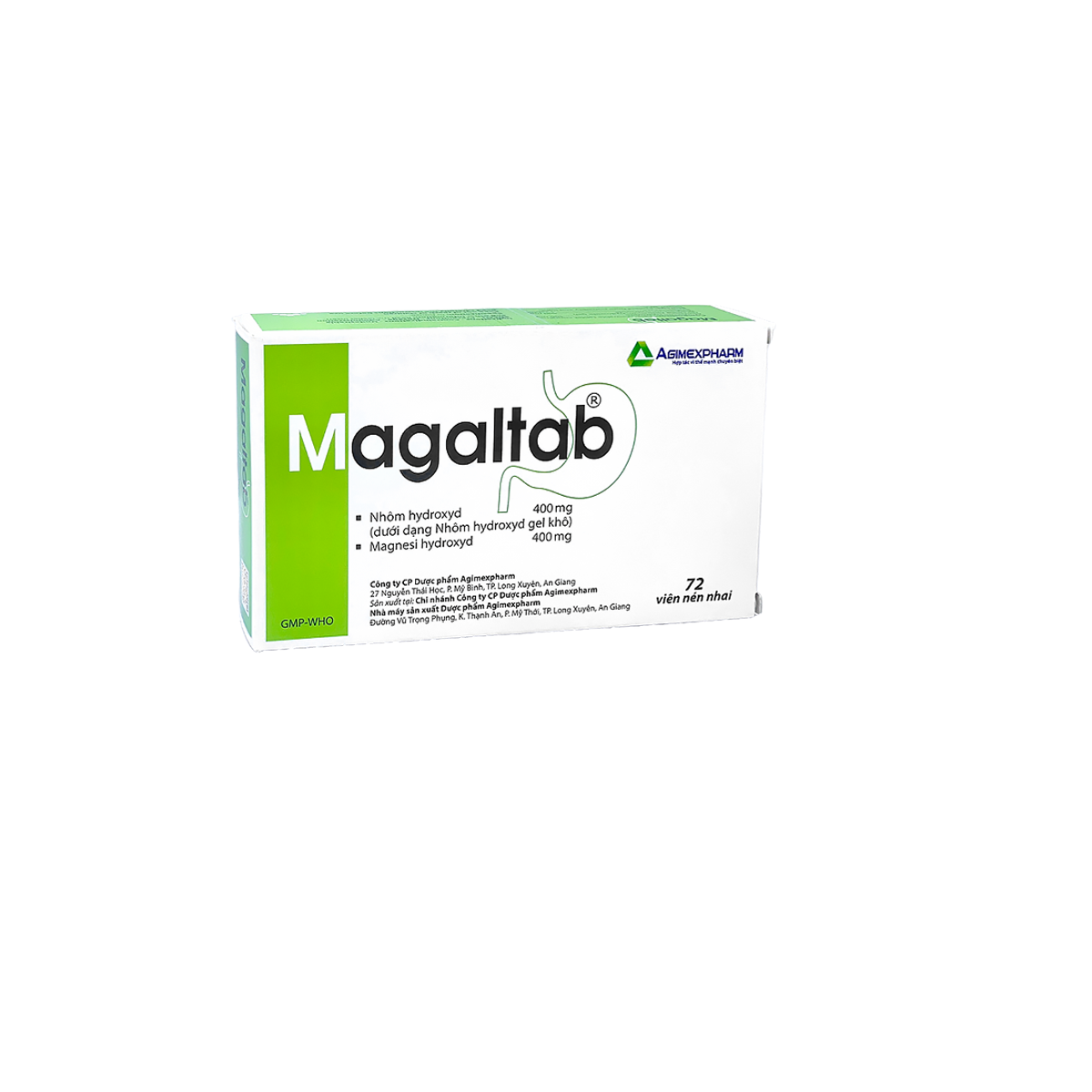 Magaltab vỉ bấm - Hộp 72 viên - Agimexpharm