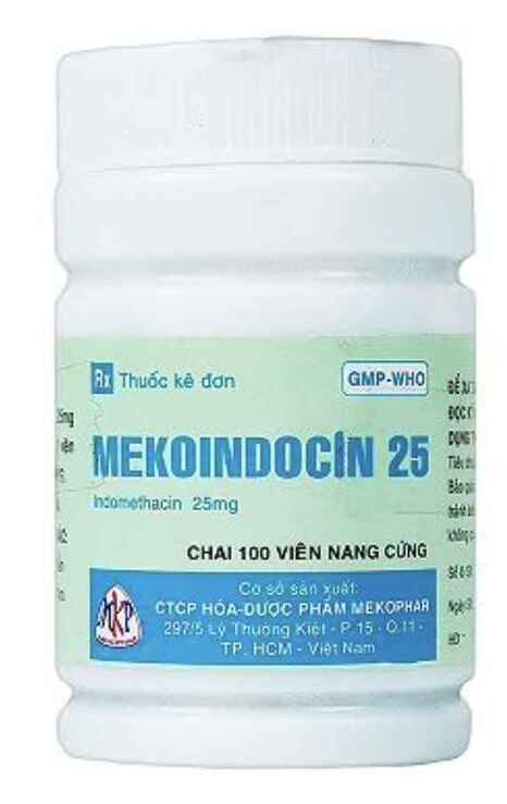 Mekoindocin 25mg Mekophar (Chai/100 Viên Nang)