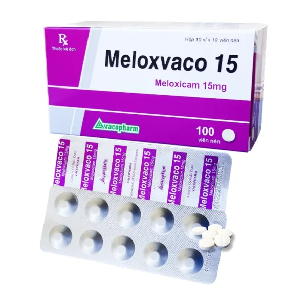 Meloxvaco 15 Vacopharm (Hộp 10 vỉ x 10 viên) – Điều trị thoái hóa khớp, khớp dạng thấp