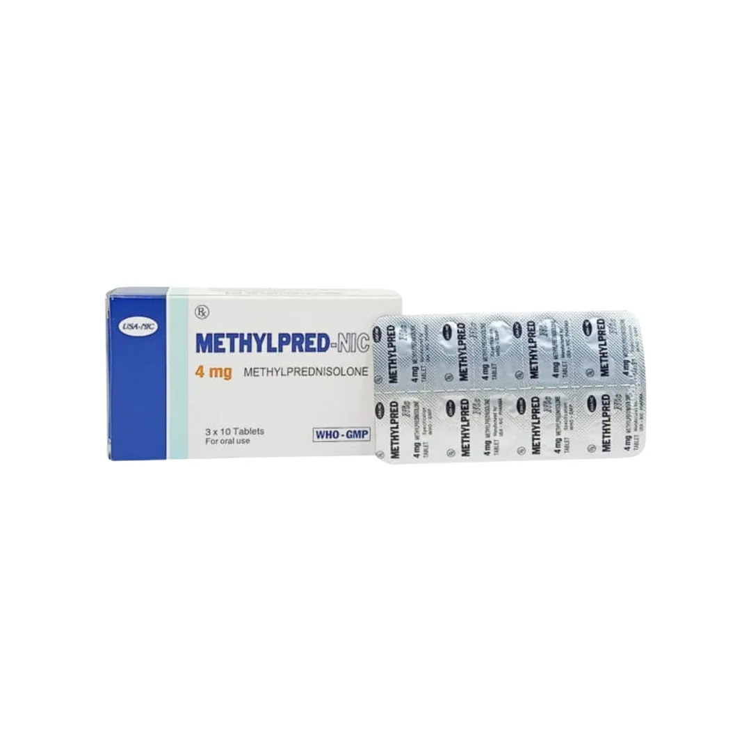 Methylpred-NIC 4mg – Kháng viêm, ức chế miễn dịch hiệu quả