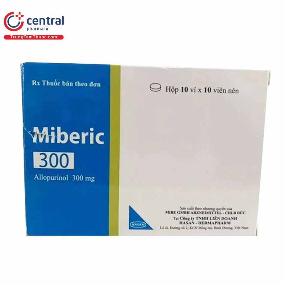 Miberic 300 làm giảm acid uric huyết