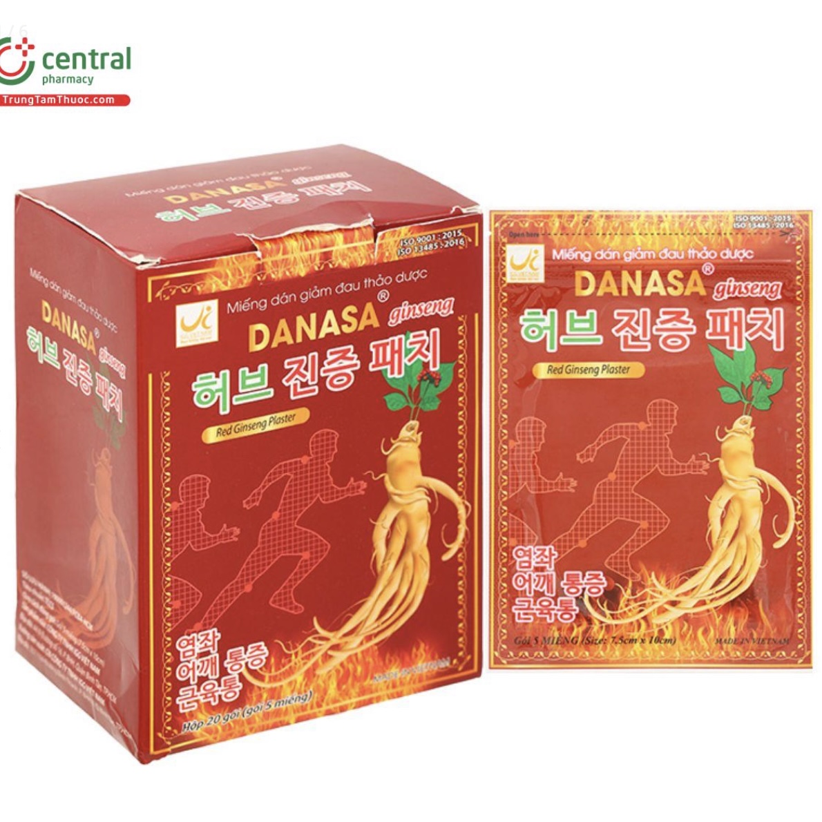 Miếng dán giảm đau thảo dược Danasa Ginseng