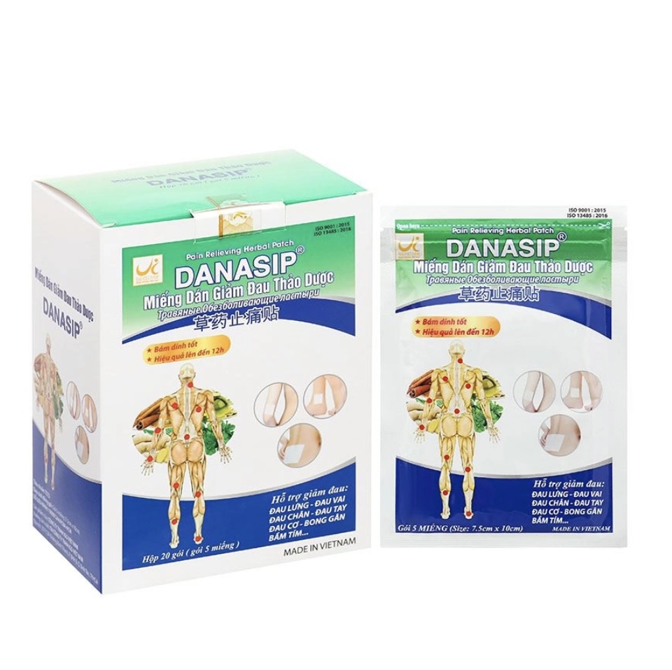 Miếng dán giảm đau thảo dược DANASIP