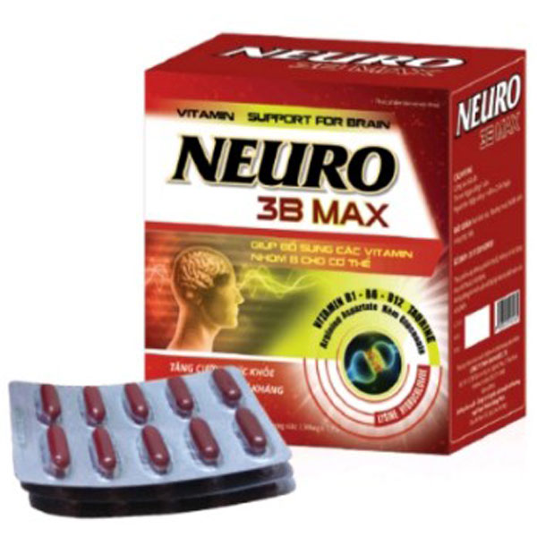 Neuro 3B Max, giúp tăng cường sức khỏe, nâng cao sức đề kháng (10 vỉ x 10 viên)