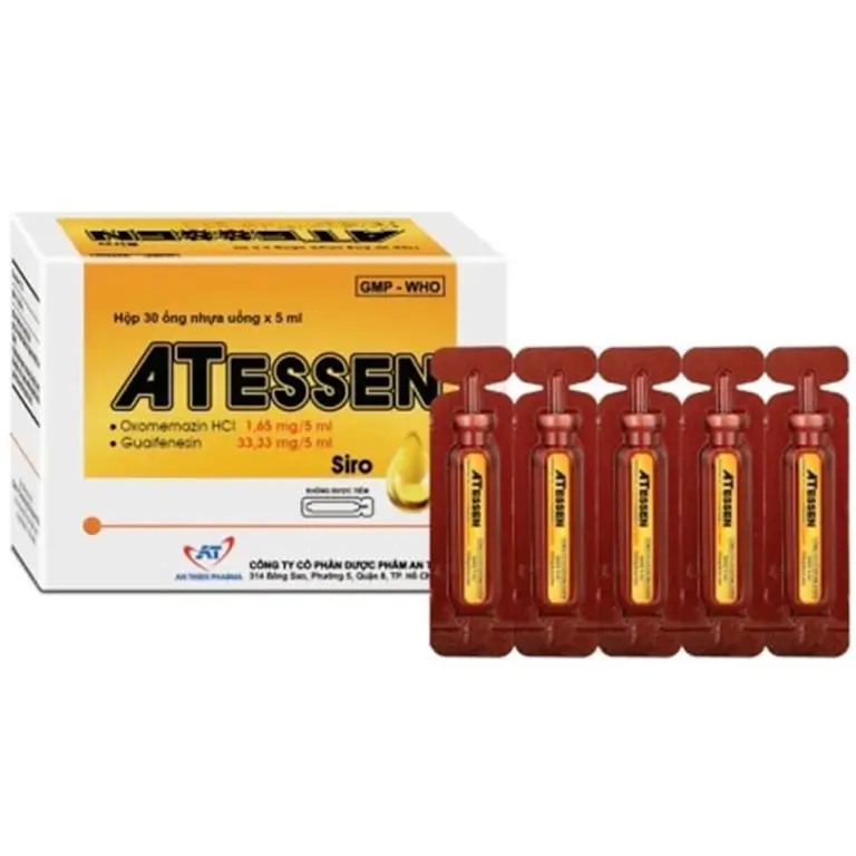 Siro ATessen An Thiên hỗ trợ giảm ho khan, ho không đờm, ho mạn tính (30 ống x 5ml)
