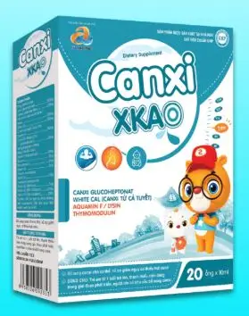 Siro Canxi Xkao - Bổ sung canxi, giảm nguy cơ thiếu hụt canxi cho trẻ và người lớn (Hộp 20 ống x 10ml)