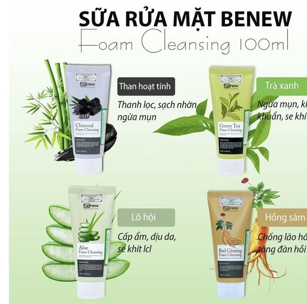 Sữa rửa mặt Benew Foam Cleansing Hàn Quốc 100ml ngăn ngừa mụn