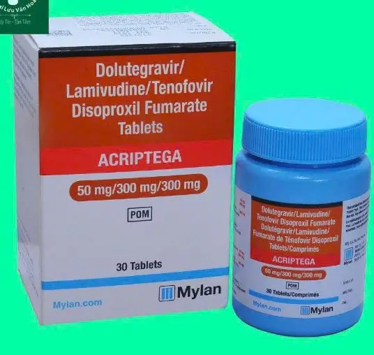 Thuốc Acriptega 50mg/300mg/300mg Mylan điều trị nhiễm virus gây suy giảm miễn dịch ở người HIV-1 (30 viên)