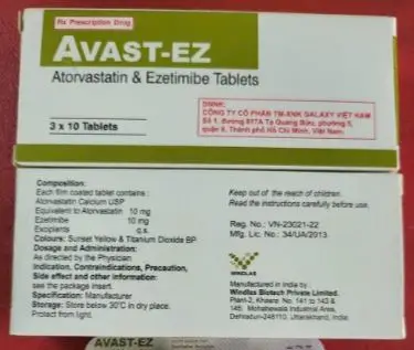 Thuốc Avast-EZ điều trị bệnh bệnh tăng cholesterol máu