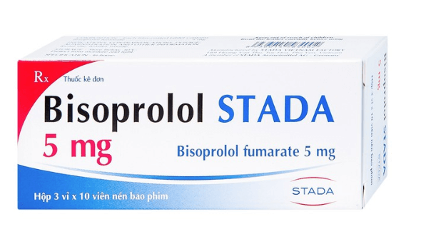 Thuốc Bisoprolol Stada 5mg điều trị tăng huyết áp, đau thắt ngực mạn tính ổn định (3 vỉ x 10 viên)