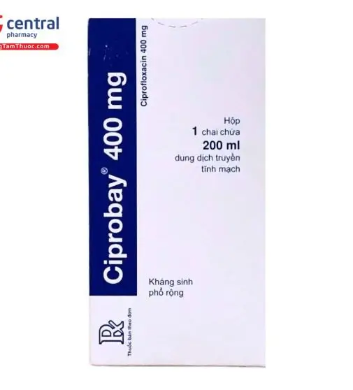 Thuốc Ciprobay 400mg điều trị nhiễm khuẩn do các chủng vi khuẩn nhạy cảm