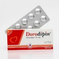 Thuốc Dorodipin 10mg Domesco điều trị tăng huyết áp, dự phòng cơn đau thắt ngực (1 vỉ x 10 viên)