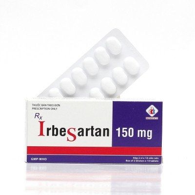 Thuốc Irbesartan 150mg Domesco điều trị tăng huyết áp, bệnh thận (2 vỉ x 14 viên)