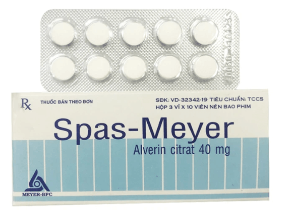 Thuốc Spas-Meyer Meyer chống co thắt cơ trơn đường tiêu hóa, tiết niệu (3 vỉ x 10 viên)