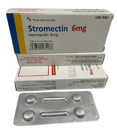 Thuốc Stromectin Ivermectin 6mg Usarichpharm điều trị bệnh giun (H/4v)