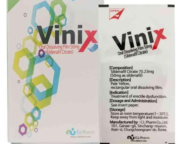 Thuốc Vinix 50 mg giúp ngăn ngừa rối loạn cương dương