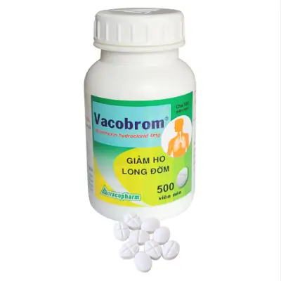 VACOBROM Vacopharm - Giảm ho, long đờm (Chai 500 viên)