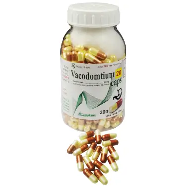 Vacodomtium 20 Caps Vacopharm Chai 200 viên – Điều trị triệu chứng nôn, buồn nôn