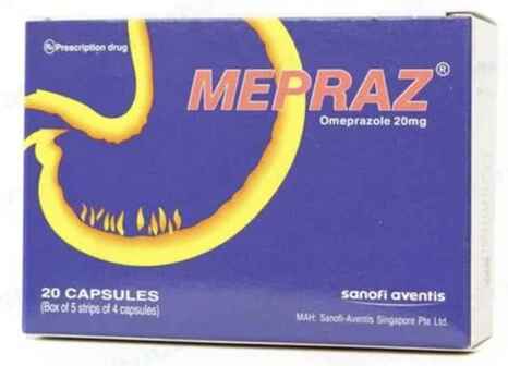 Viên nang Mepraz 20mg Sanofi (5 vỉ x 4 viên)
