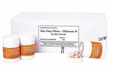 Viên Ngậm Sữa Ong Chúa Vitamin C Mekophar (Hộp/24chai/30 Viên)