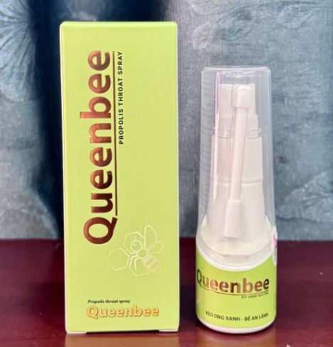 Xịt họng keo ong QueenBee hỗ trợ giảm viêm họng viêm amidan