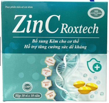 ZinC Roxtech bổ sung kẽm hỗ trợ tăng cường sức khoẻ